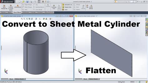 convert part to sheet metal solidworks|solid sheet metal.